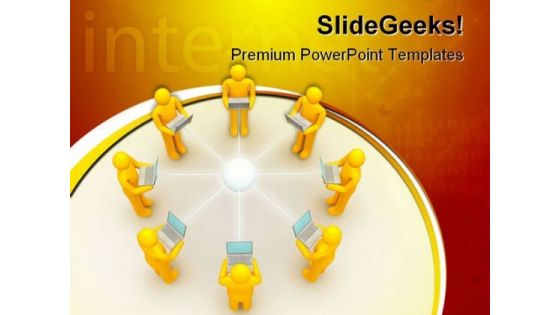 Laptop Network Internet PowerPoint Templates And PowerPoint Backgrounds 0511