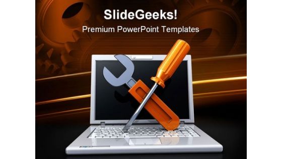 Laptop Repair Industrial PowerPoint Themes And PowerPoint Slides 0211