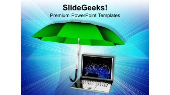 Laptop Under Protection Security PowerPoint Templates And PowerPoint Themes 1112