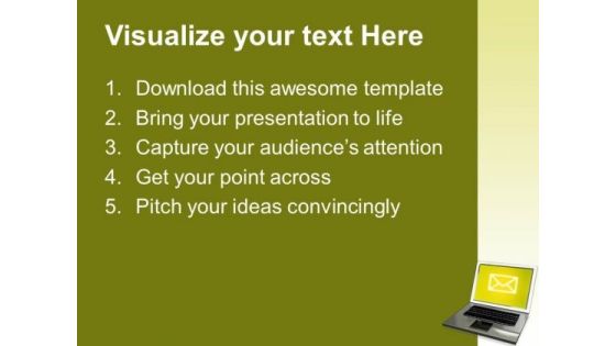 Laptop With Email Sign Communication PowerPoint Templates Ppt Backgrounds For Slides 1212