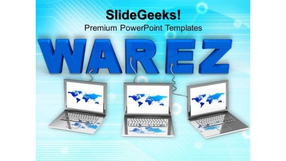 Laptop With Word Warez PowerPoint Templates And PowerPoint Themes 0812