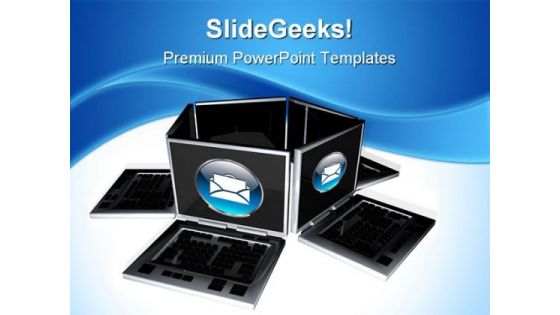 Laptops Technology PowerPoint Templates And PowerPoint Backgrounds 0711