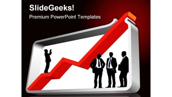 Large Graph Business PowerPoint Template 0910