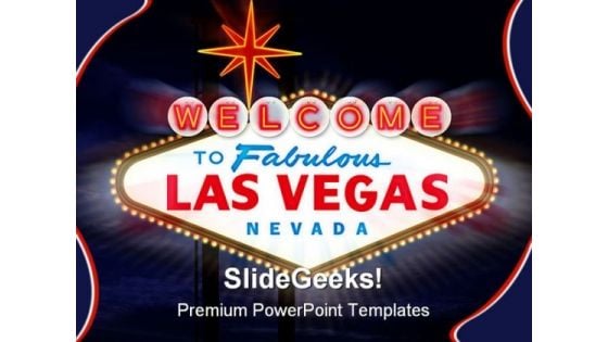 Las Vegas Sign Americana PowerPoint Templates And PowerPoint Backgrounds 0311