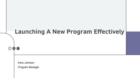 Launching A New Program Effectively PPT Presentation AT