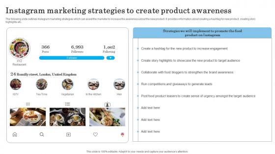 Launching New Commodity Instagram Marketing Strategies To Create Product Infographics Pdf