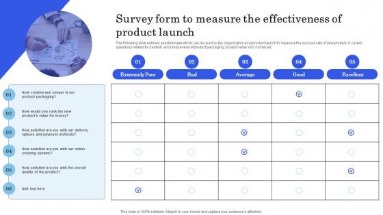 Launching New Commodity Survey Form To Measure The Effectiveness Of Product Launch Structure Pdf