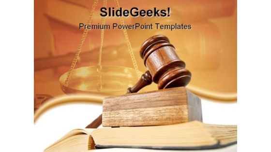 Law And Order Law PowerPoint Template 1110