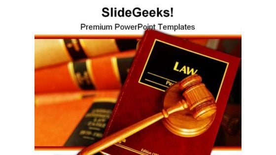 Law Book Globe PowerPoint Template 1110