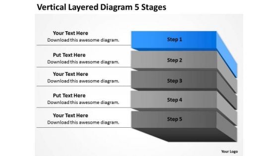 Layered Diagram 5 Stages Ppt Examples Of Business Plans For Small PowerPoint Slides