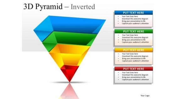 Layers 3d Pyramid Inverted PowerPoint Slides And Ppt Diagram Templates