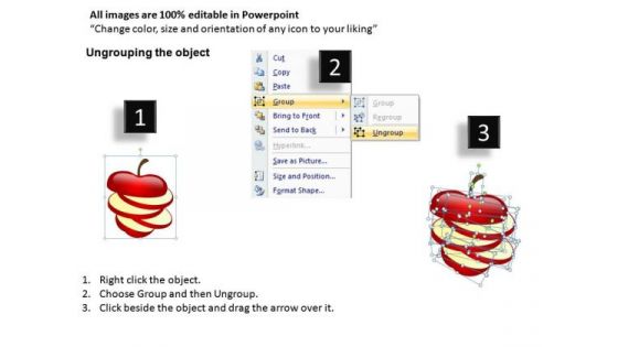 Layers Apples Sliced PowerPoint Slides And Ppt Diagram Templates