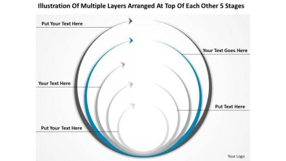 Layers Arranged At Top Each Other 5 Stages Ppt Business Plan PowerPoint Slides