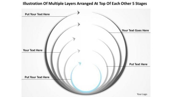 Layers Arranged At Top Each Other 5 Stages Ppt Formulating Business Plan PowerPoint Slides