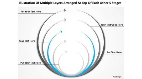 Layers Arranged At Top Each Other 5 Stages Ppt What Is In Business Plan PowerPoint Templates