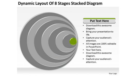 Layout Of 8 Stages Stacked Diagram Ppt Business Plan PowerPoint Templates