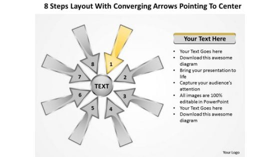 Layout With Converging Arrows Pointing To Center Cycle Flow Network PowerPoint Templates