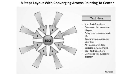 Layout With Converging Arrows Pointing To Center Ppt Cycle Flow Network PowerPoint Templates