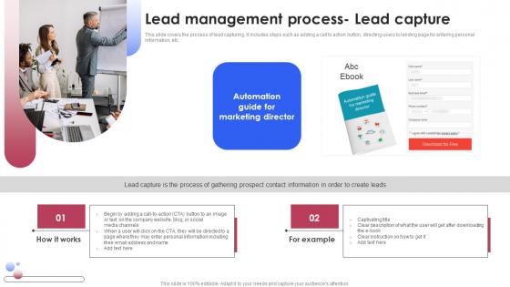 Lead Management Process Lead Capture Various Techniques For Managing Topics PDF