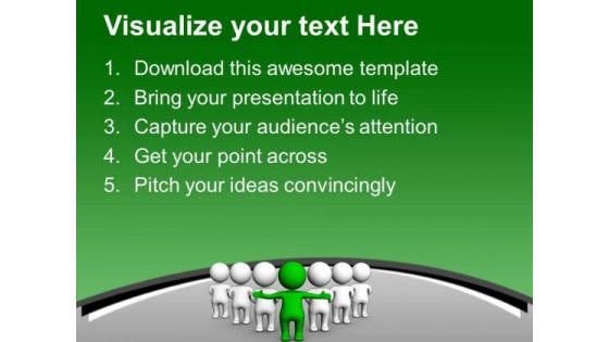 Leader Ahead With Team PowerPoint Templates Ppt Backgrounds For Slides 0713