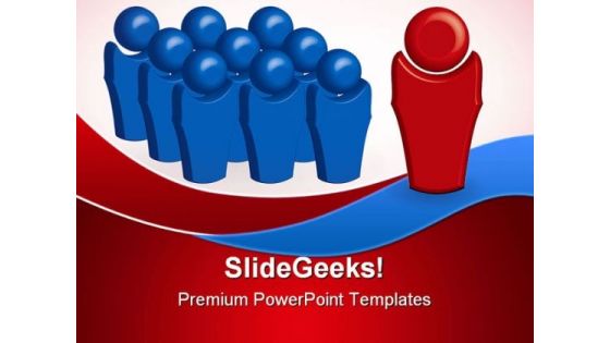 Leader And His Team Leadership PowerPoint Themes And PowerPoint Slides 0511