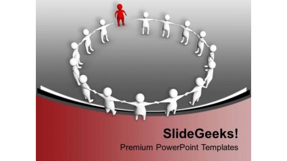 Leader Joining The Team Business Concept PowerPoint Templates Ppt Backgrounds For Slides 0313