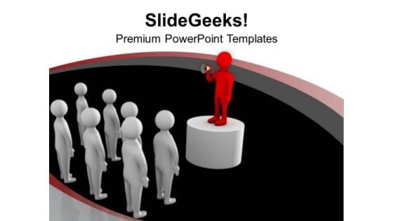 Leader Making An Announcement PowerPoint Templates Ppt Backgrounds For Slides 0713 Leader Making An Announcement PowerPoint Templates Ppt Backgrounds For Slides 0713