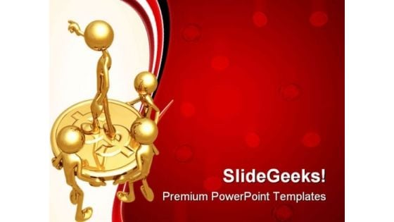 Leader On Dollar Business PowerPoint Themes And PowerPoint Slides 0711