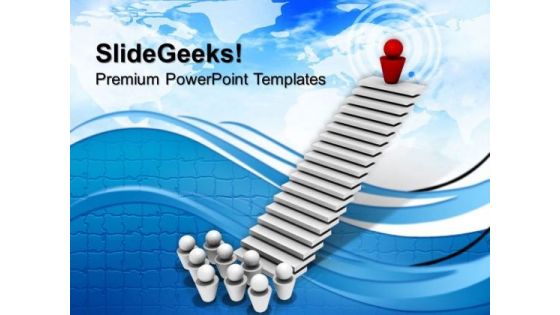 Leader On Top Business Success PowerPoint Templates And PowerPoint Themes 0712 Leader On Top Business Success PowerPoint Templates And PowerPoint Themes 0712