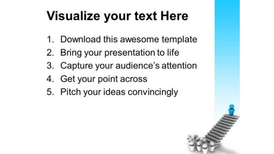Leader On Top Success Global PowerPoint Templates And PowerPoint Themes 0612