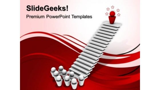 Leader On Top Success PowerPoint Templates And PowerPoint Themes 0612