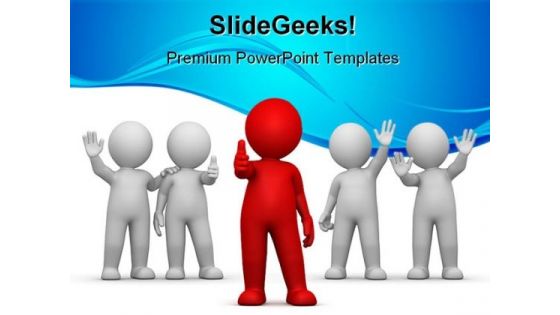 Leader With Team Leadership PowerPoint Backgrounds And Templates 1210 Leader With Team Leadership PowerPoint Backgrounds And Templates 1210