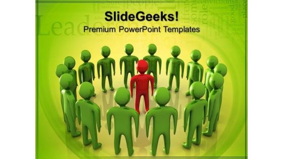 Leader With Team Leadership PowerPoint Templates And PowerPoint Themes 0612