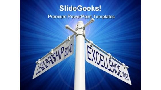 Leadership And Excellence Business PowerPoint Template 0910 Leadership And Excellence Business PowerPoint Template 0910