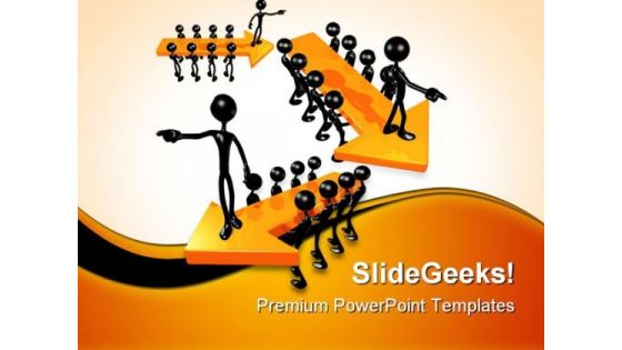 Leadership Arrows Business PowerPoint Themes And PowerPoint Slides 0711