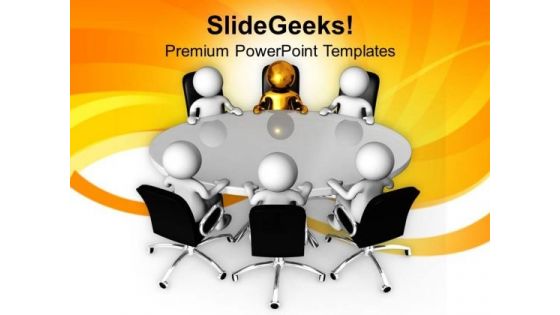 Leadership Concept In Business Meeting PowerPoint Templates Ppt Backgrounds For Slides 0613