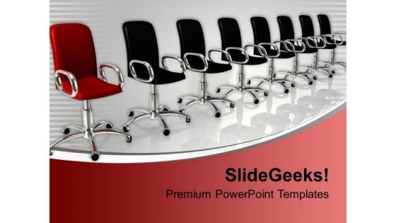 Leadership Concept In Chairs Business PowerPoint Templates Ppt Backgrounds For Slides 0113