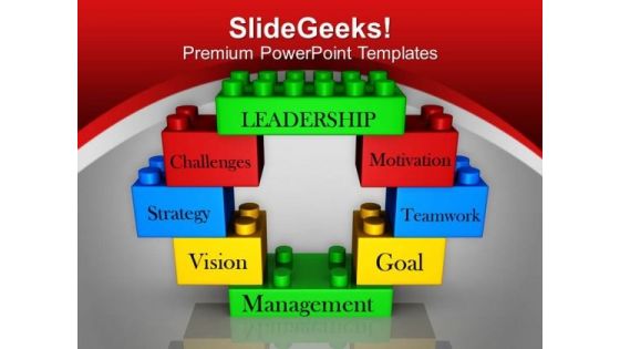 Leadership Concept With Toy Blocks PowerPoint Templates Ppt Backgrounds For Slides 0513