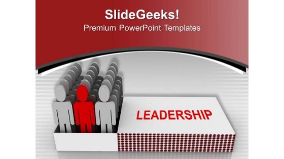 Leadership Illustration With 3d Team PowerPoint Templates Ppt Backgrounds For Slides 0713