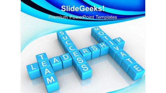 Leadership Motivate Cubes Shapes PowerPoint Templates And PowerPoint Themes 0512