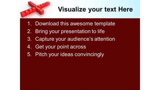 Leadership Success Blocks Shapes PowerPoint Templates And PowerPoint Themes 0512