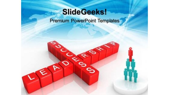 Leadership Success Blocks Shapes PowerPoint Templates And PowerPoint Themes 0512