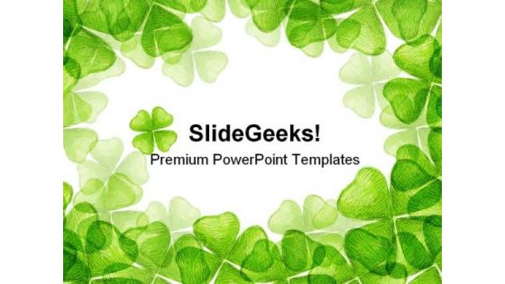 Leaf Clover Nature PowerPoint Themes And PowerPoint Slides 0511