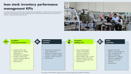 Lean Stock Inventory Performance Management Kpis Slides Pdf