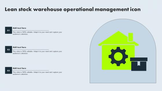 Lean Stock Warehouse Operational Management Icon Professional Pdf