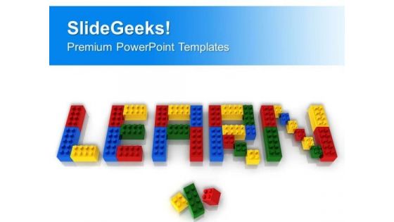 Learn Word With Lego Blocks PowerPoint Templates Ppt Backgrounds For Slides 0313