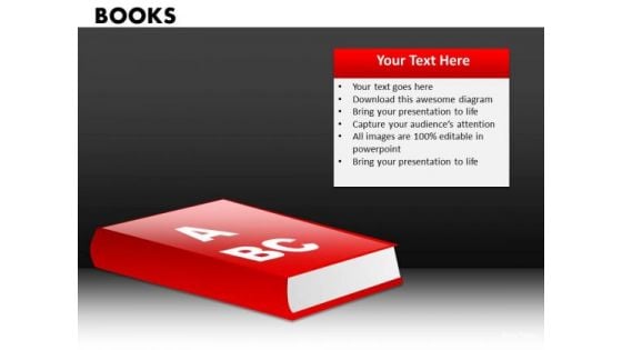 Learning Alphabets Books PowerPoint Ppt Templates