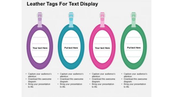 Leather Tags For Text Display PowerPoint Templates