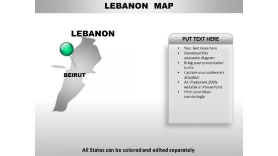 Lebanon Country PowerPoint Maps