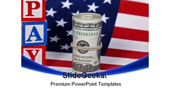 Legal Tender Americana PowerPoint Template 1110